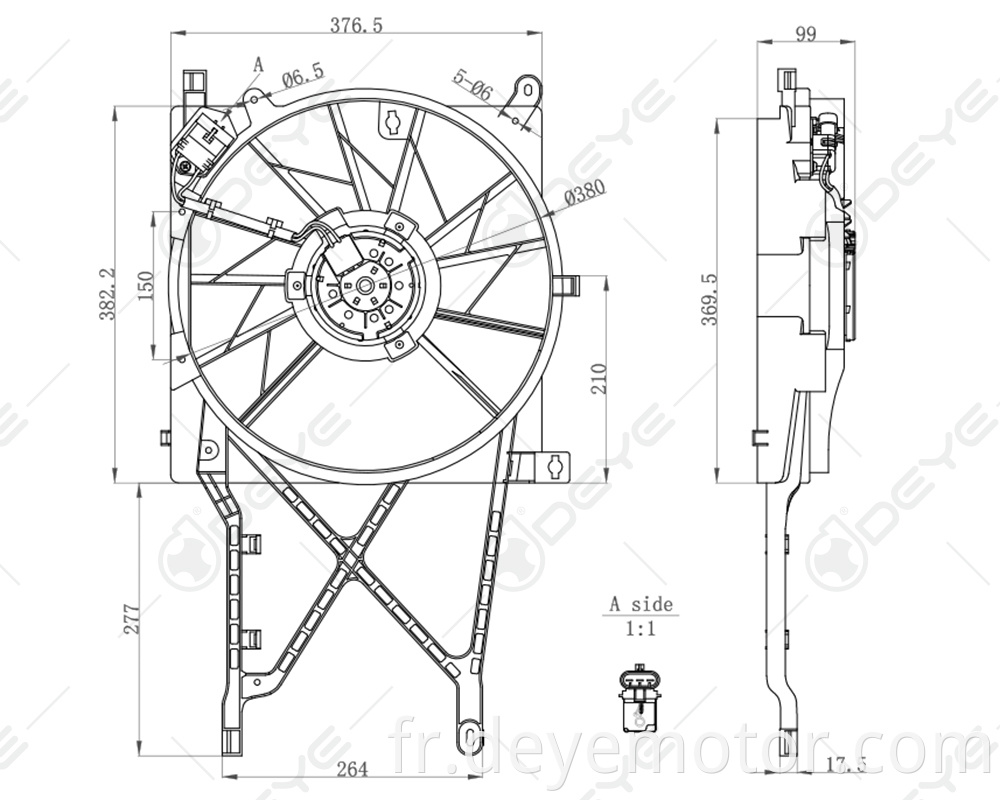 1314556 6341171 radiateur ventilateur de refroidissement moteur 12v voiture pour OPEL ASTRA ZAFIRA VAUXHALL ZAFIRA ASTRAVAN